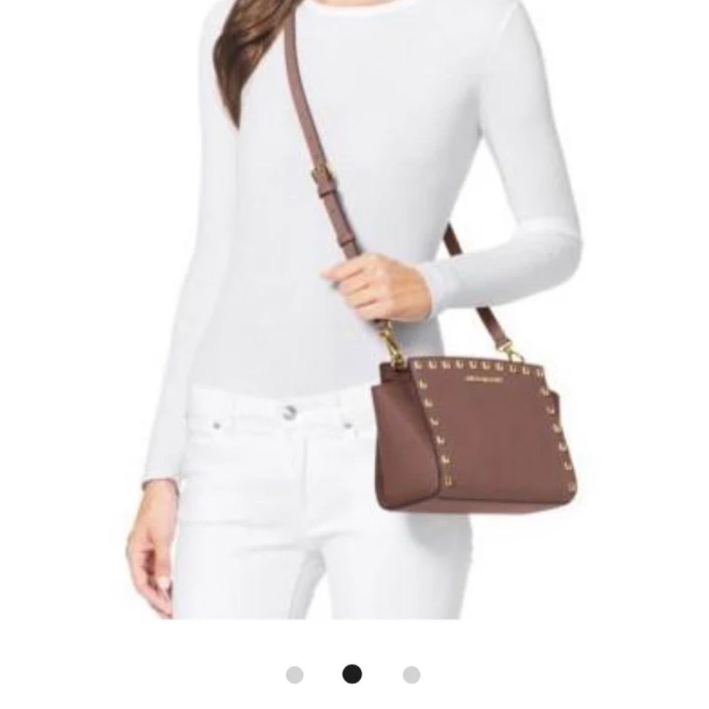 Studded Michael kors crossbody  Bag dusty rose color